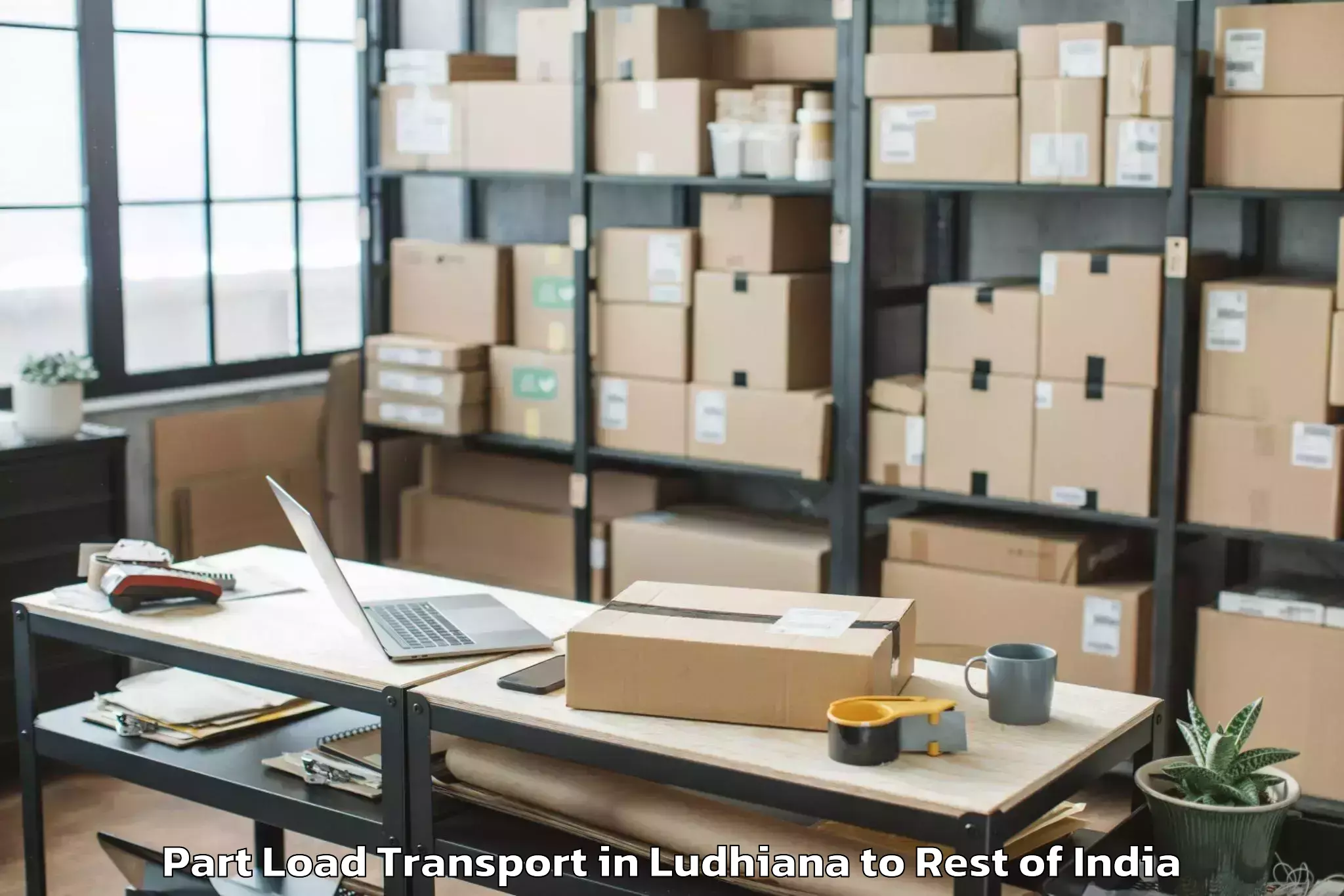 Ludhiana to Pokhribong Khasmahal Part Load Transport Booking